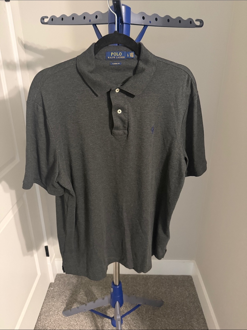 Polo by Ralph Lauren Dark Charcoal Gray Men’s Polo Shirt